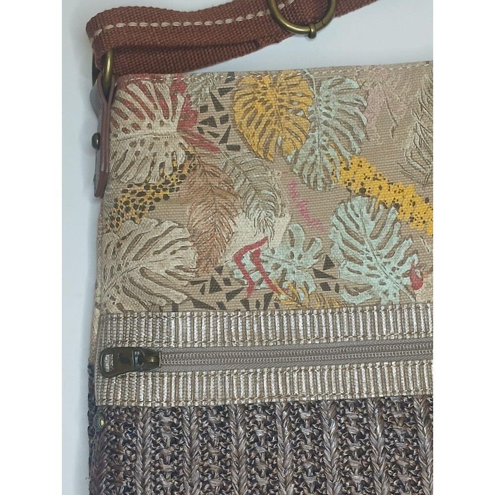 Sakroots Large Soft Bucket Artist Circle Jute /Cotton Tropical Print Boho EUC - Picture 4 of 16